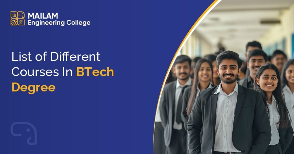 different courses in btech