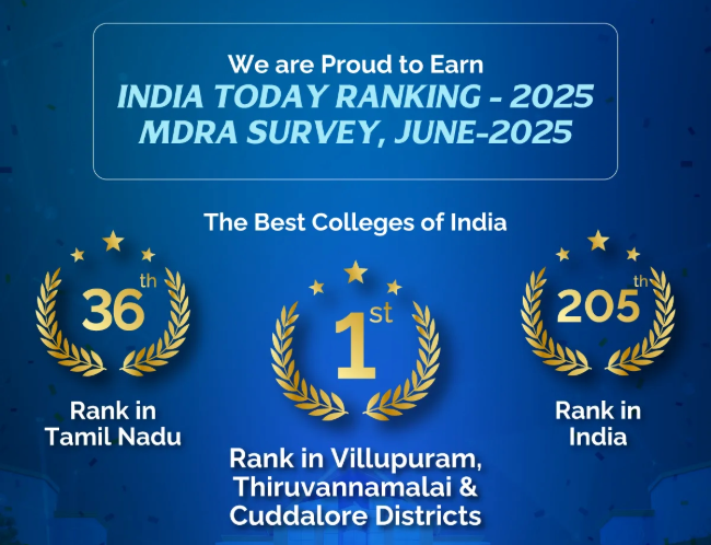 Mailam College ranking in India today 2025 -1st in Villupuram.