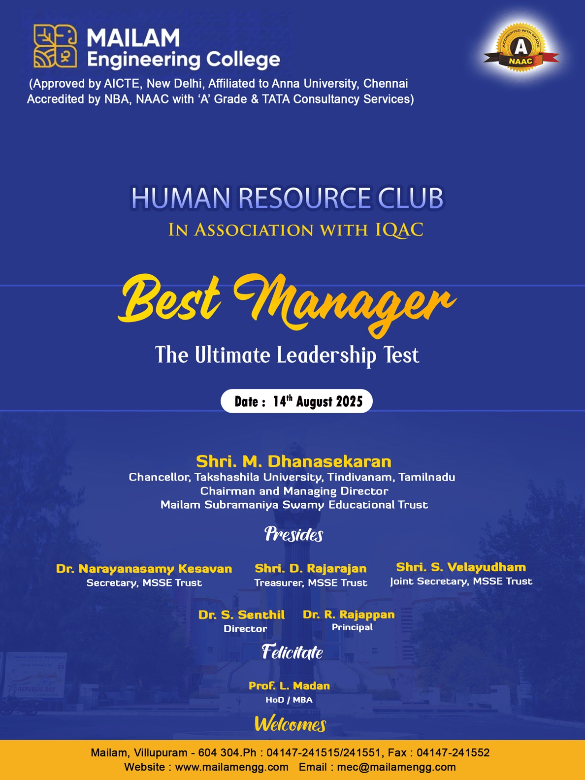 BEST MANAGER INVITATION