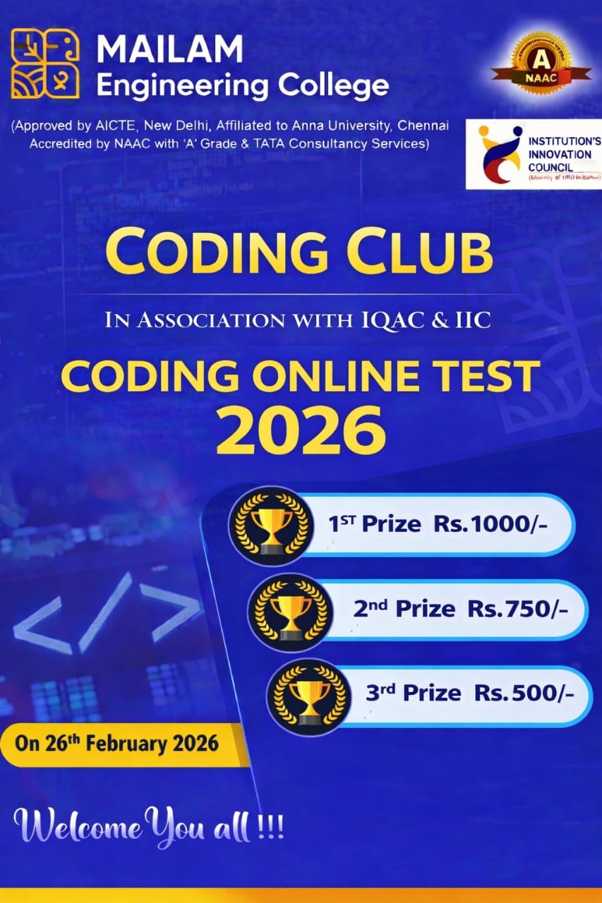 Install Coding Course 2026 Coding Club Activity: 'Coding Online Test 2026' for MEC Students - MEC